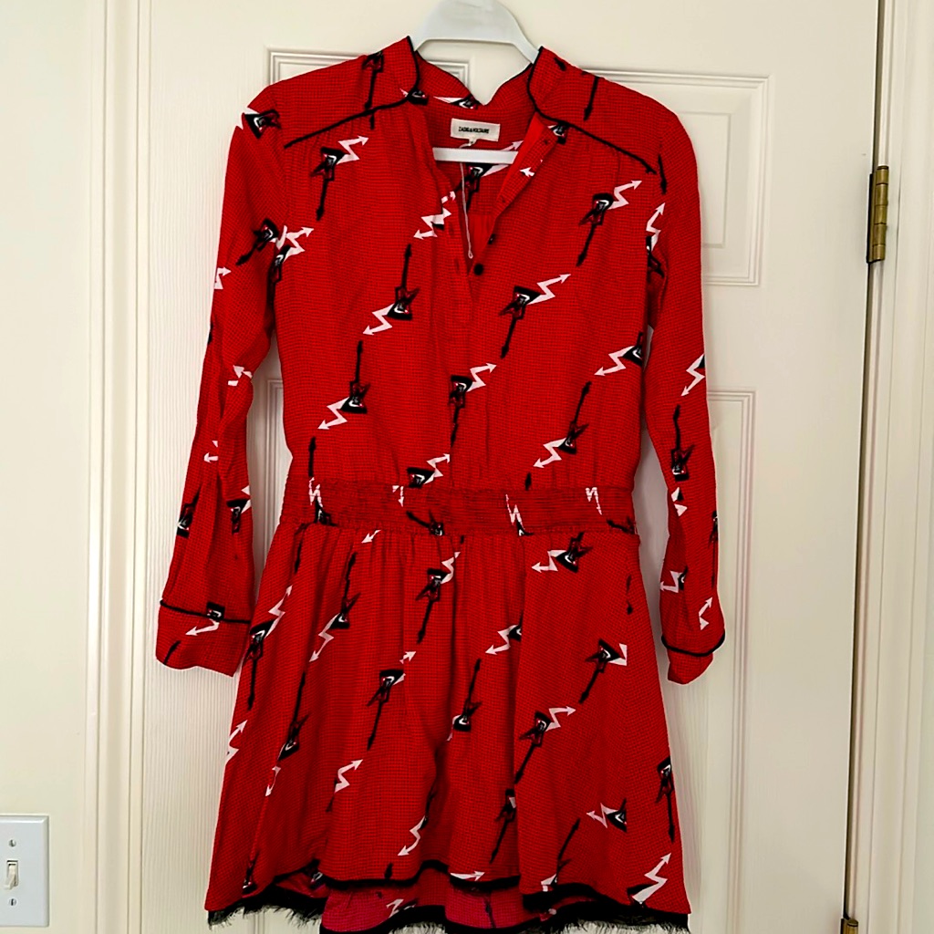 Zadig Et Voltaire Red Girls Dress Brand New